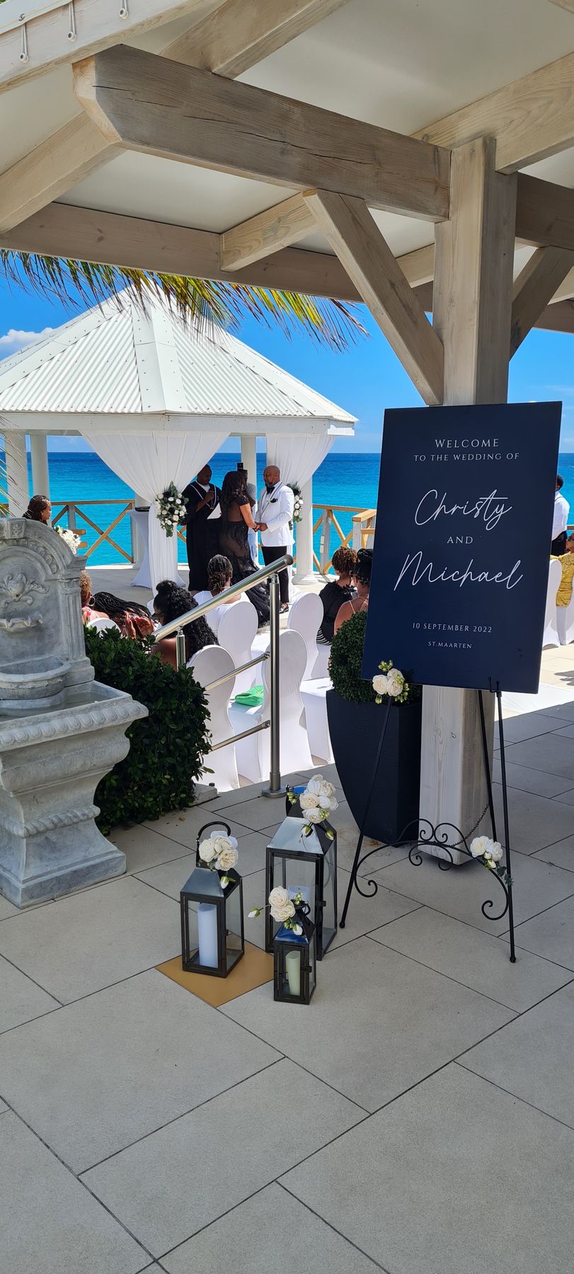 Christy & Michael - Seaside gazebo & terrace
