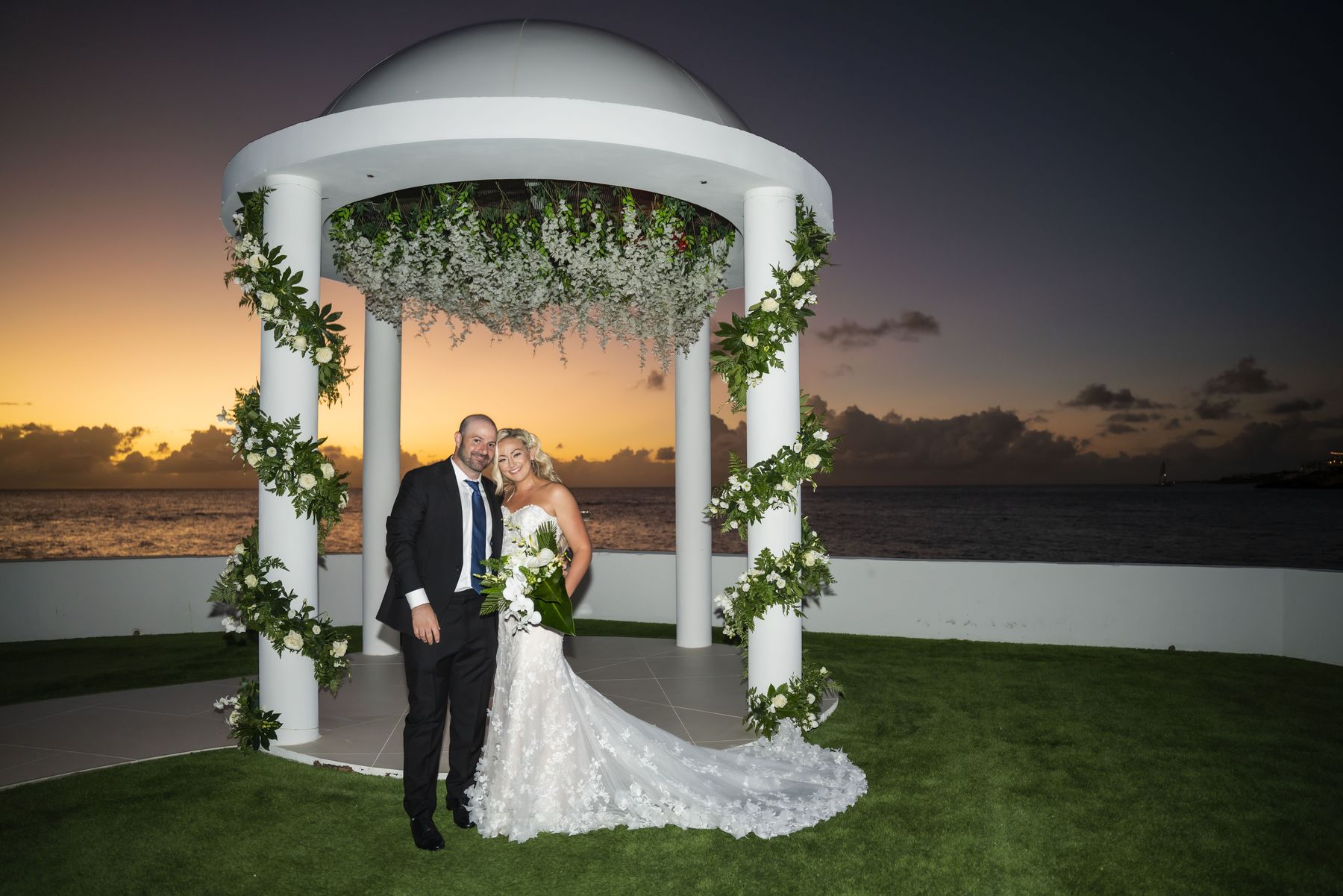 Meghan & Corey - Cliffside lawn & tented reception